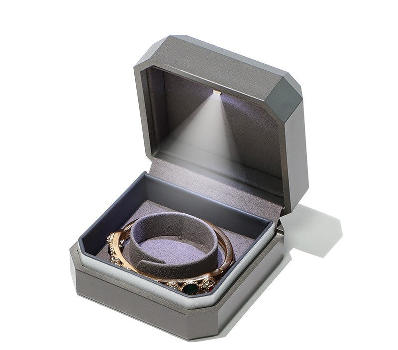 Exquisite design luxury jewellery packaging ring box with LED light L342