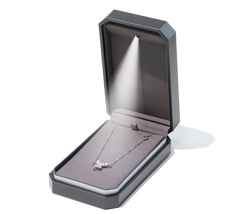 Exquisite design luxury jewellery packaging ring box with LED light L342
