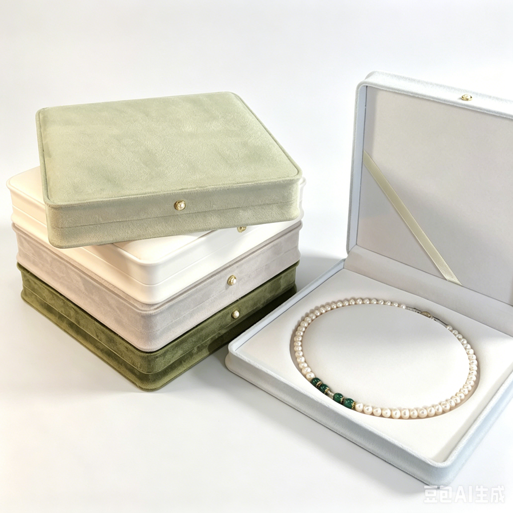 Minimalist well-crafted pearl necklace box 4 colors BN477
