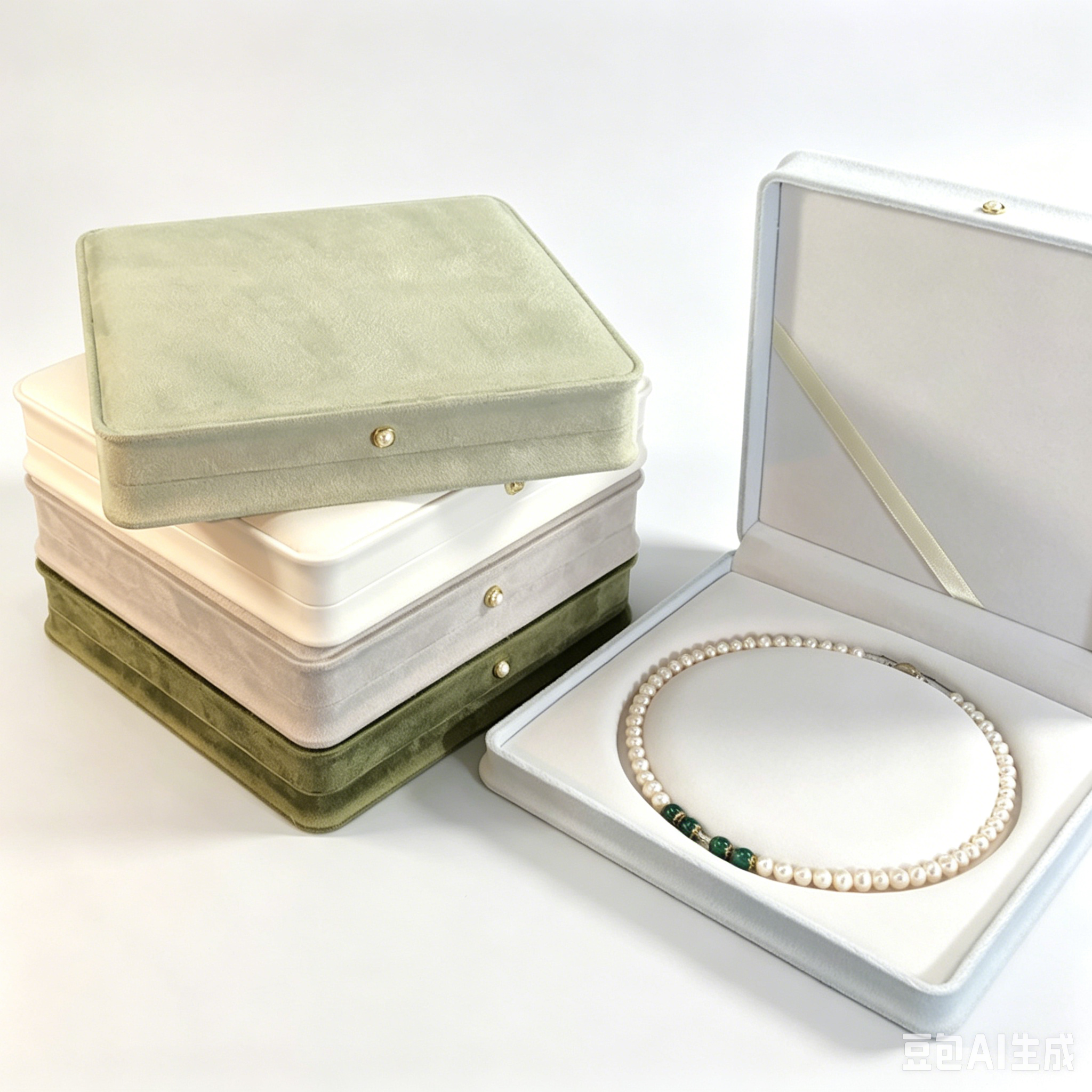 Minimalist well-crafted pearl necklace box 4 colors BN477