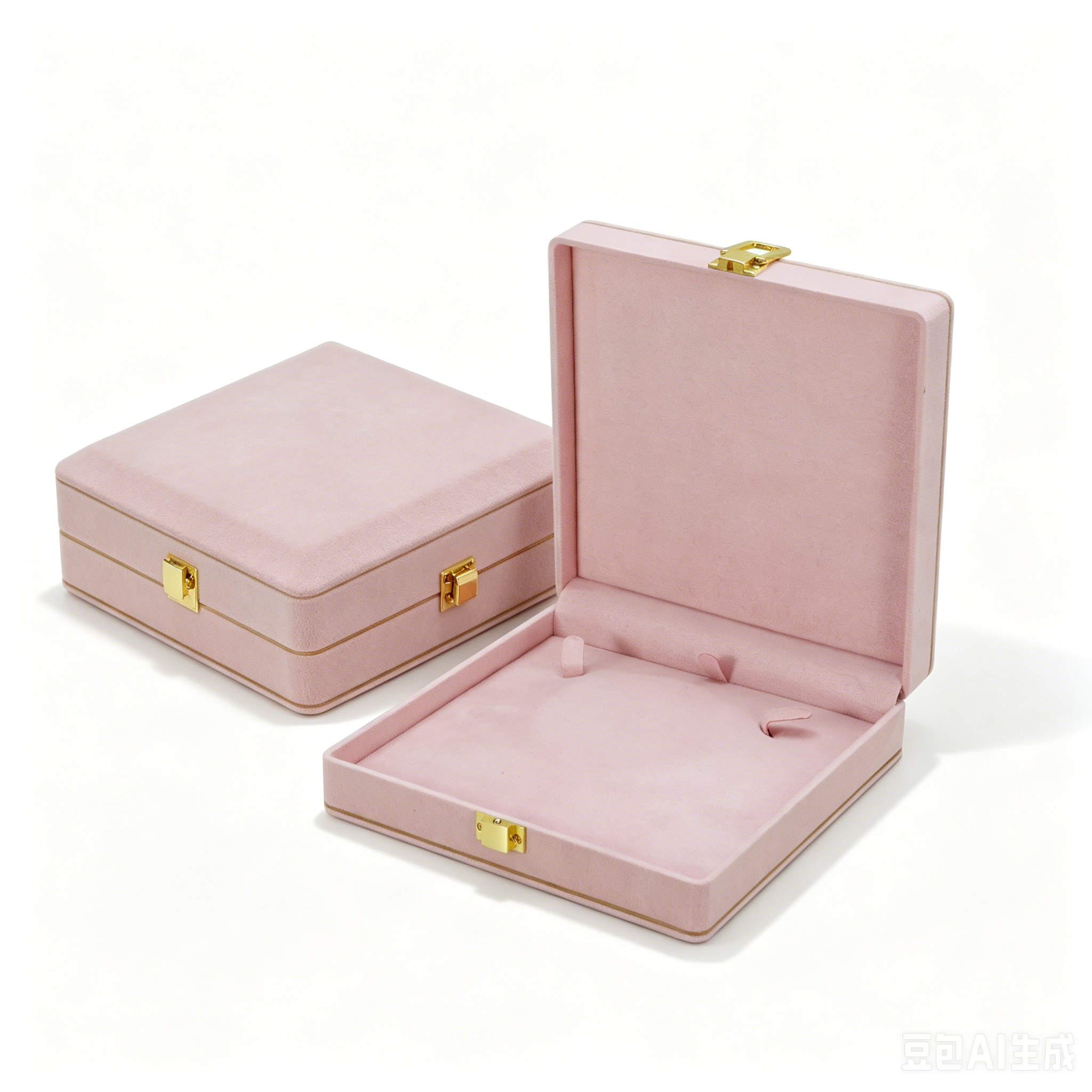 New designed soft suede jewellery set boxes 4 colors BN322