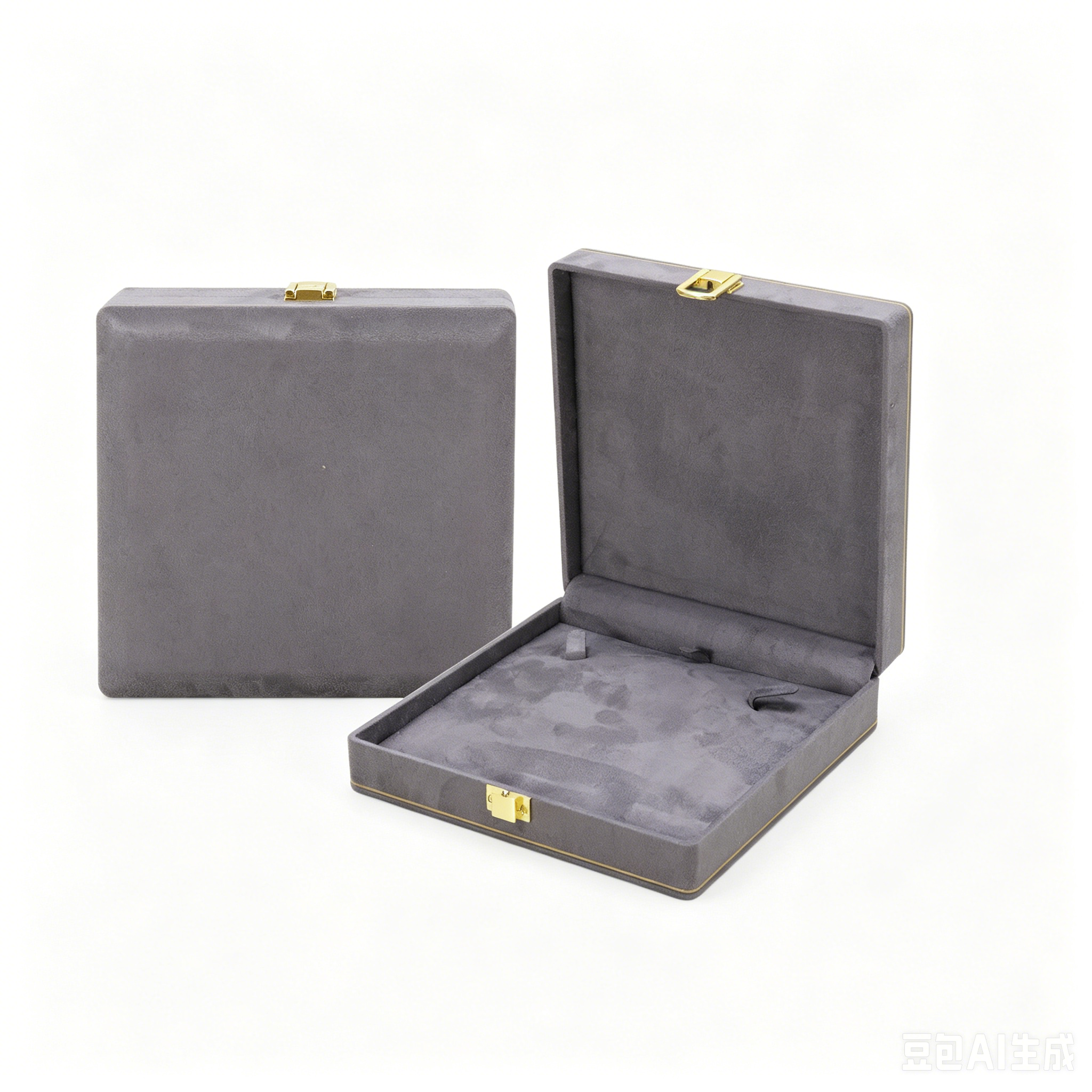 New designed soft suede jewellery set boxes 4 colors BN322