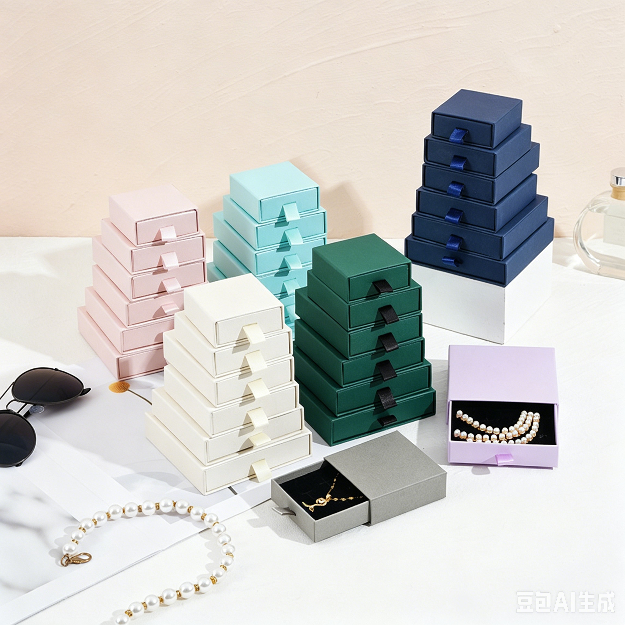 Convenient sliding design multiple color 2.5cm height paper box EC742