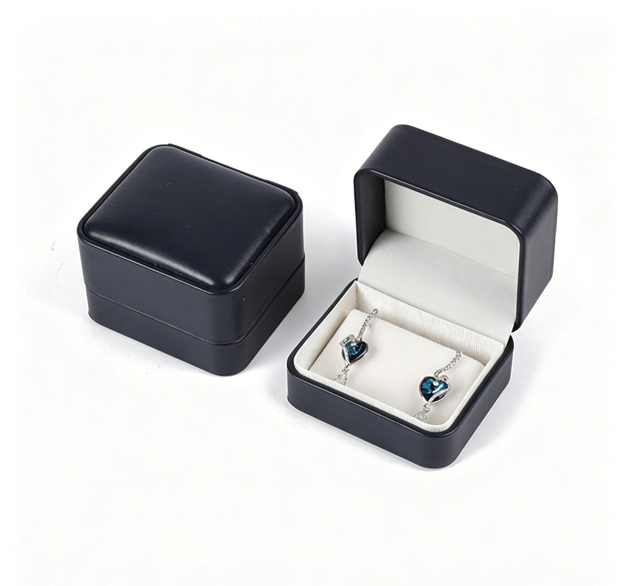 Soft pu leather fashion design ring box BL634