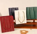 Gold line stamped fancy design shopping bags gift storage ST343