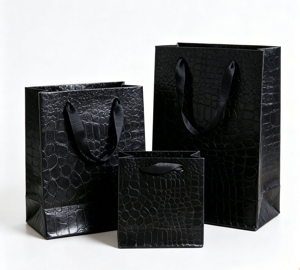 Big sizes crocodile pattern shopping bag for luxury jewelry, clothing and boutique shop