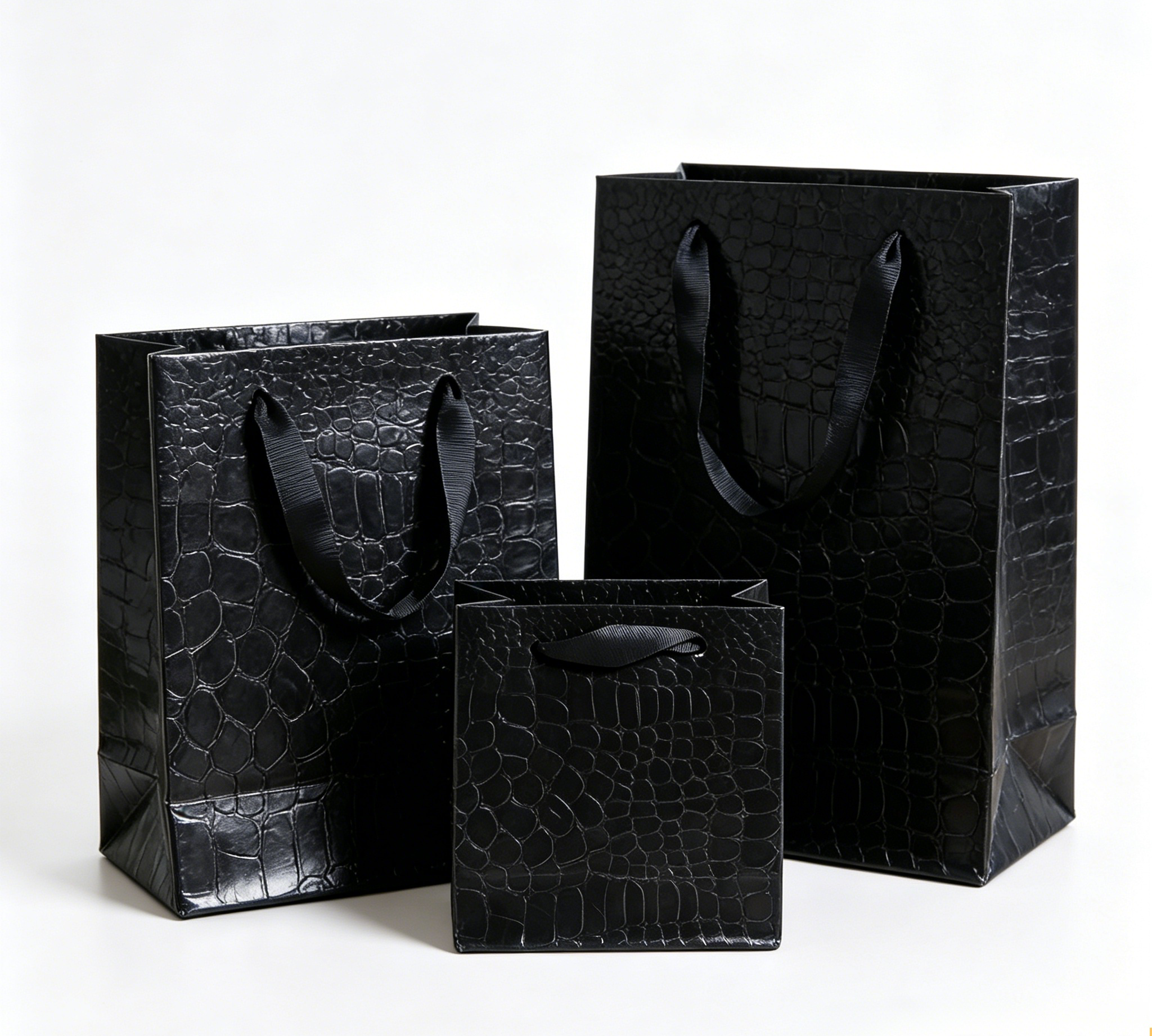 Big sizes crocodile pattern shopping bag for luxury jewelry, clothing and boutique shop