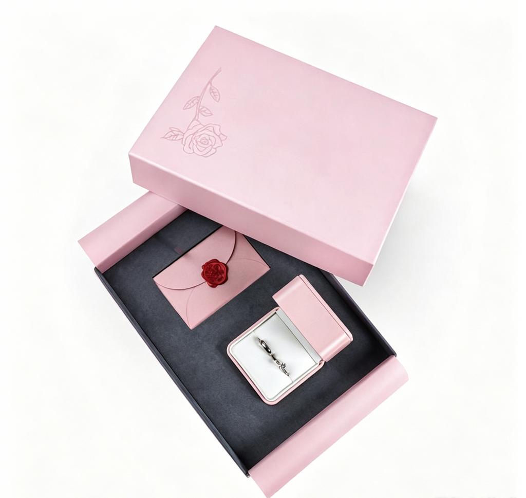 Premium jewelry box with outer box for certificate PQ946