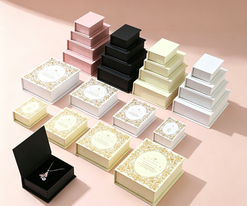 Book shape hot selling paper box gold foiled pattern EC458