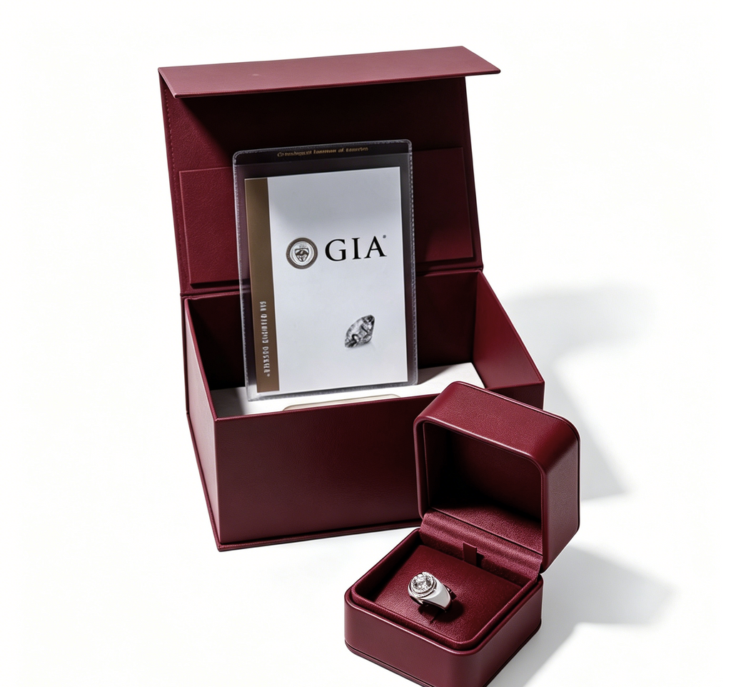Premium jewelry box with outer box for certificate PQ353