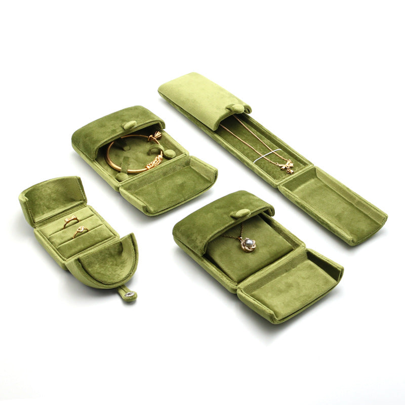 Silk velvet antique style ring box 3 colors BV235