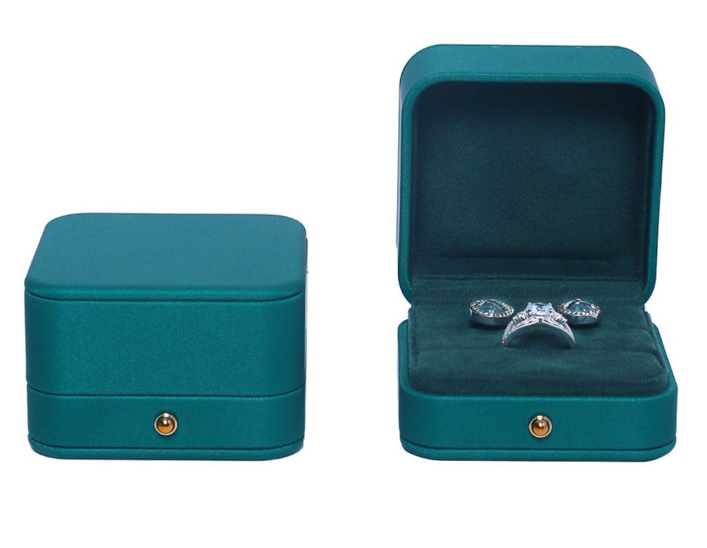 4 colors Pu leather material customizable ring box BL631