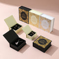 Book shape hot selling paper box gold foiled pattern EC458