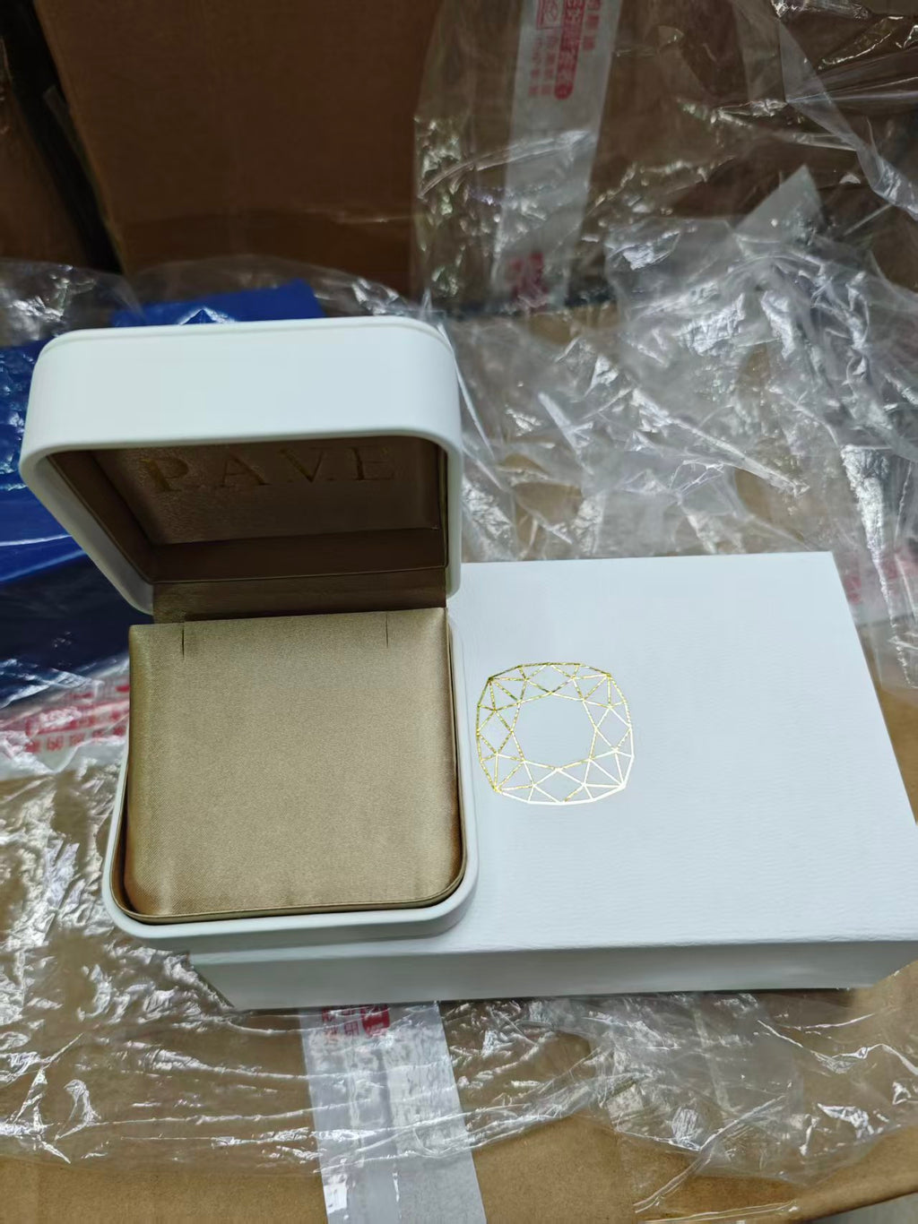 Premium 3 in 1 jewelry box with outer box for certificate PQ358