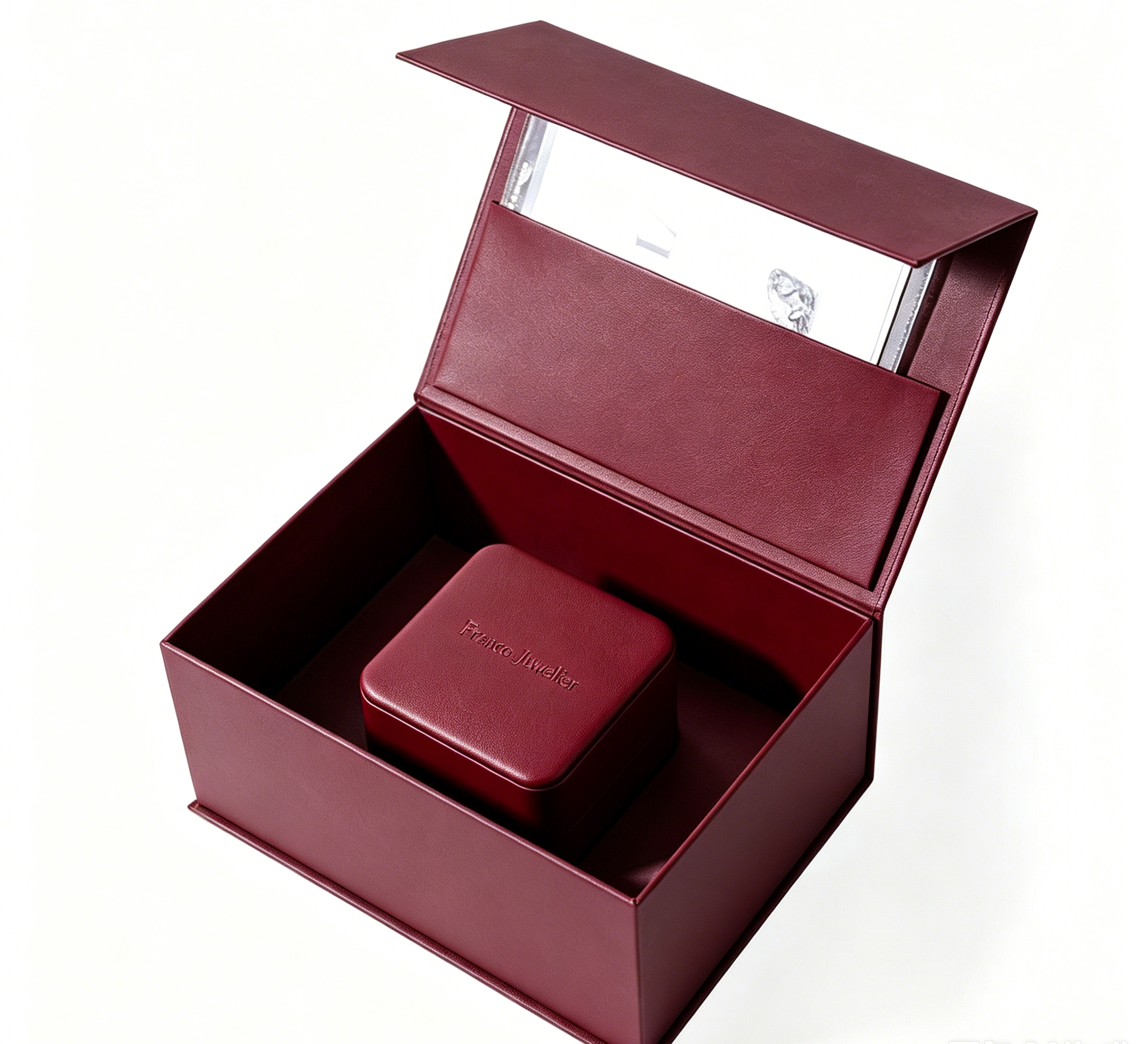 Premium jewelry box with outer box for certificate PQ353