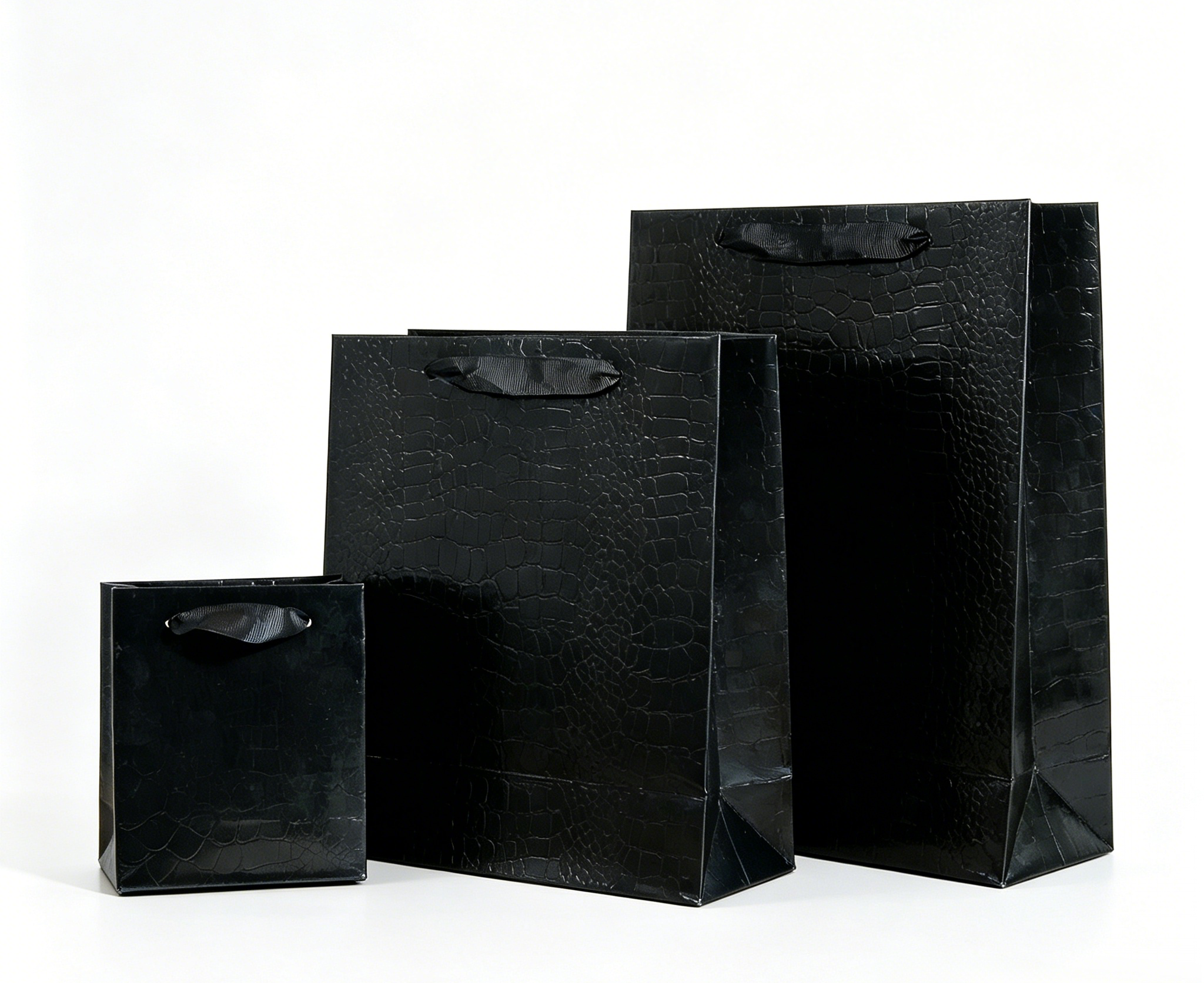 Big sizes crocodile pattern shopping bag for luxury jewelry, clothing and boutique shop
