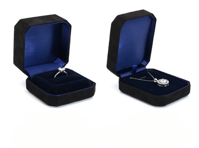 Black suede material fine quality ring box BV348
