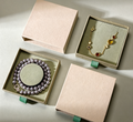 Eco cotton paper custom box for jewelry ES745
