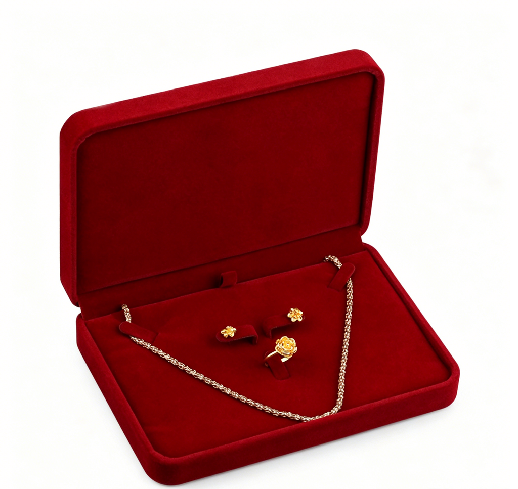 High cost performance plush velvet ring box 8 colors