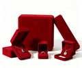 High cost performance plush velvet ring box 8 colors