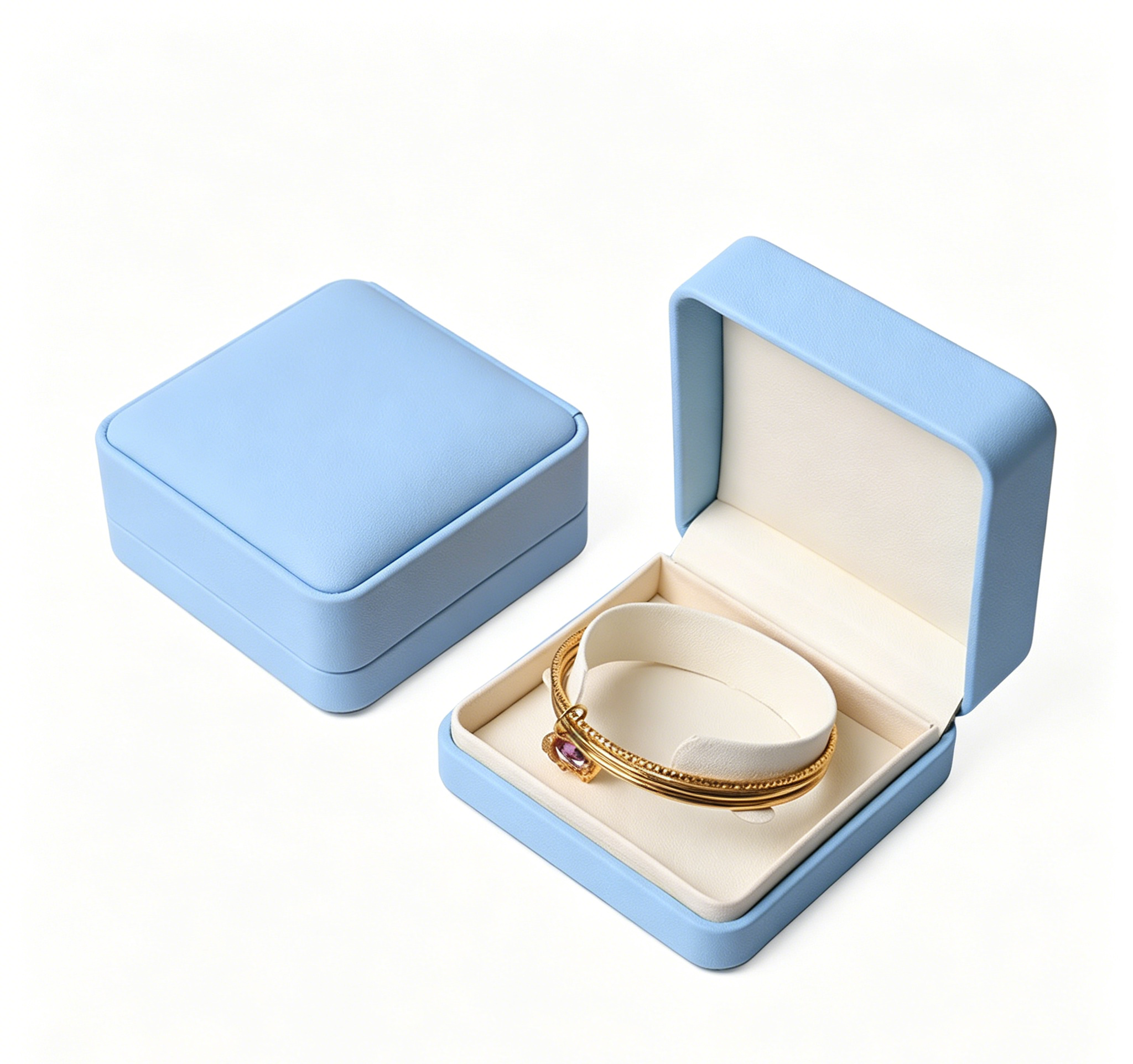 Affordable luxury hot sell pu leather ring box 5 colors BL985