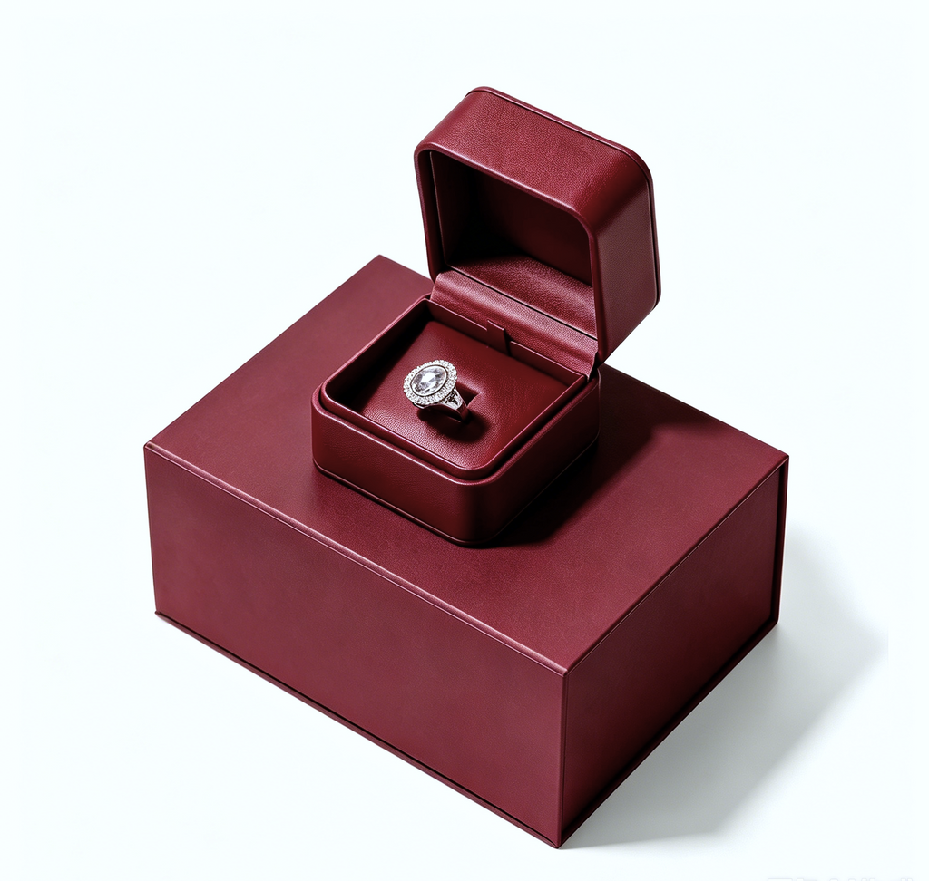 Premium jewelry box with outer box for certificate PQ353