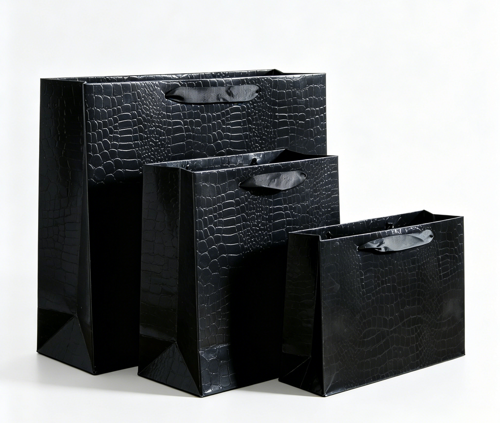 Big sizes crocodile pattern shopping bag for luxury jewelry, clothing and boutique shop
