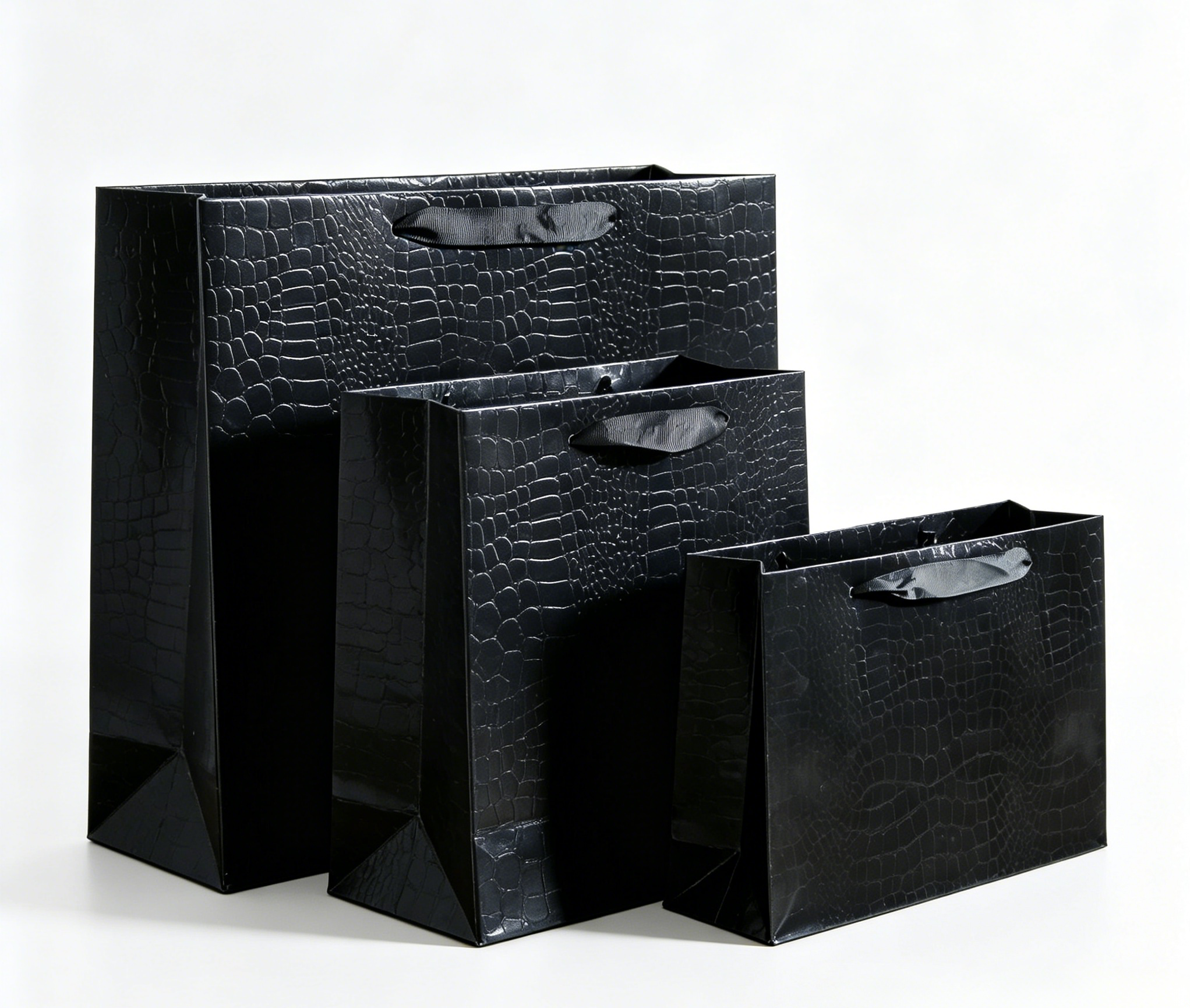Big sizes crocodile pattern shopping bag for luxury jewelry, clothing and boutique shop