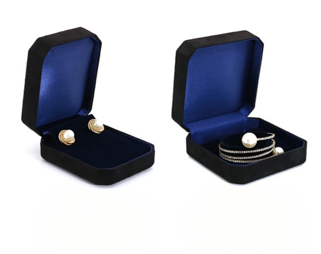 Black suede material fine quality ring box BV348