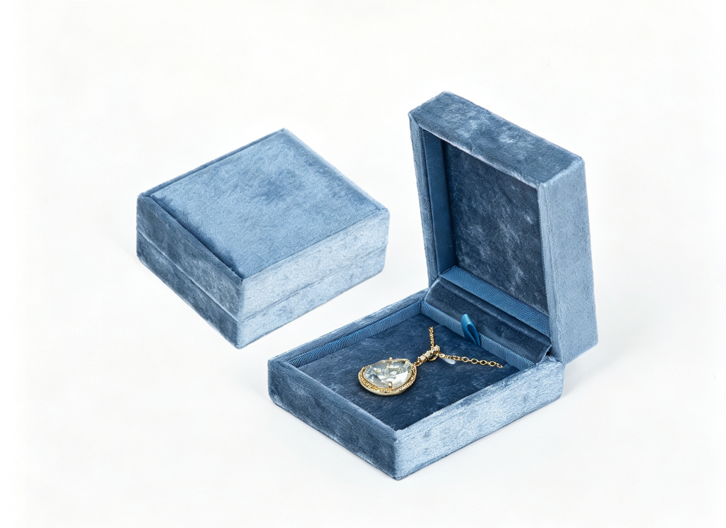 Fine quality Korea fancy velvet ring box for luxury jewellery BV492