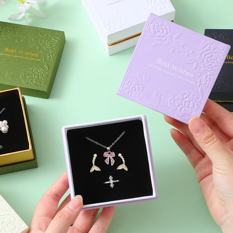 Embossed pattern simple style universal function paper box EC980
