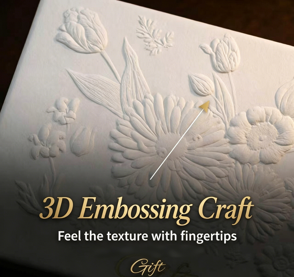 Luxury style debossed 3D pattern gift bag SP767
