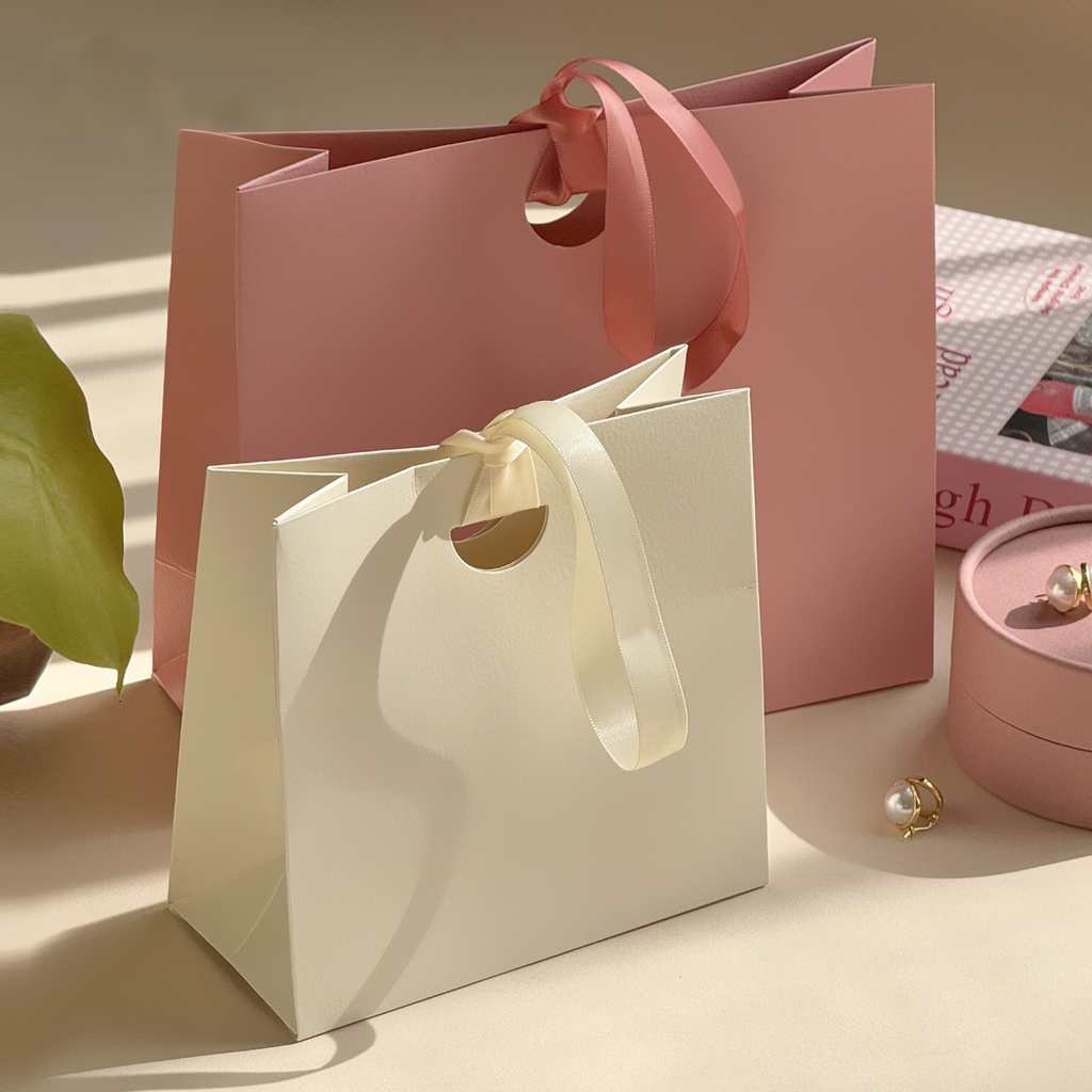 Fashion style paper bags for jewelry, cosmetics, and souvenirs 7 colors SP456