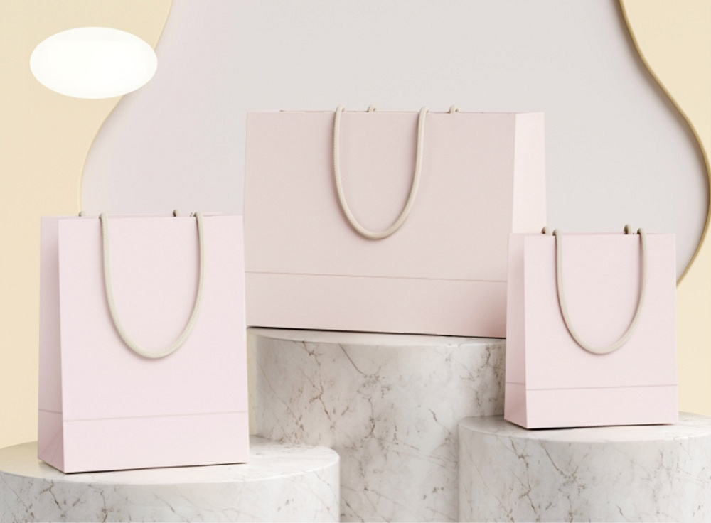 hot selling personalizable simple design paper bag 9 colors SP209