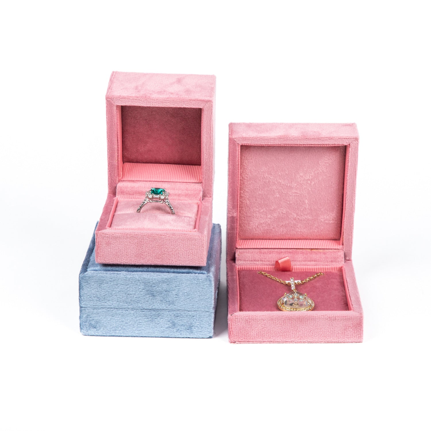 Fine quality Korea fancy velvet ring box for luxury jewellery BV492