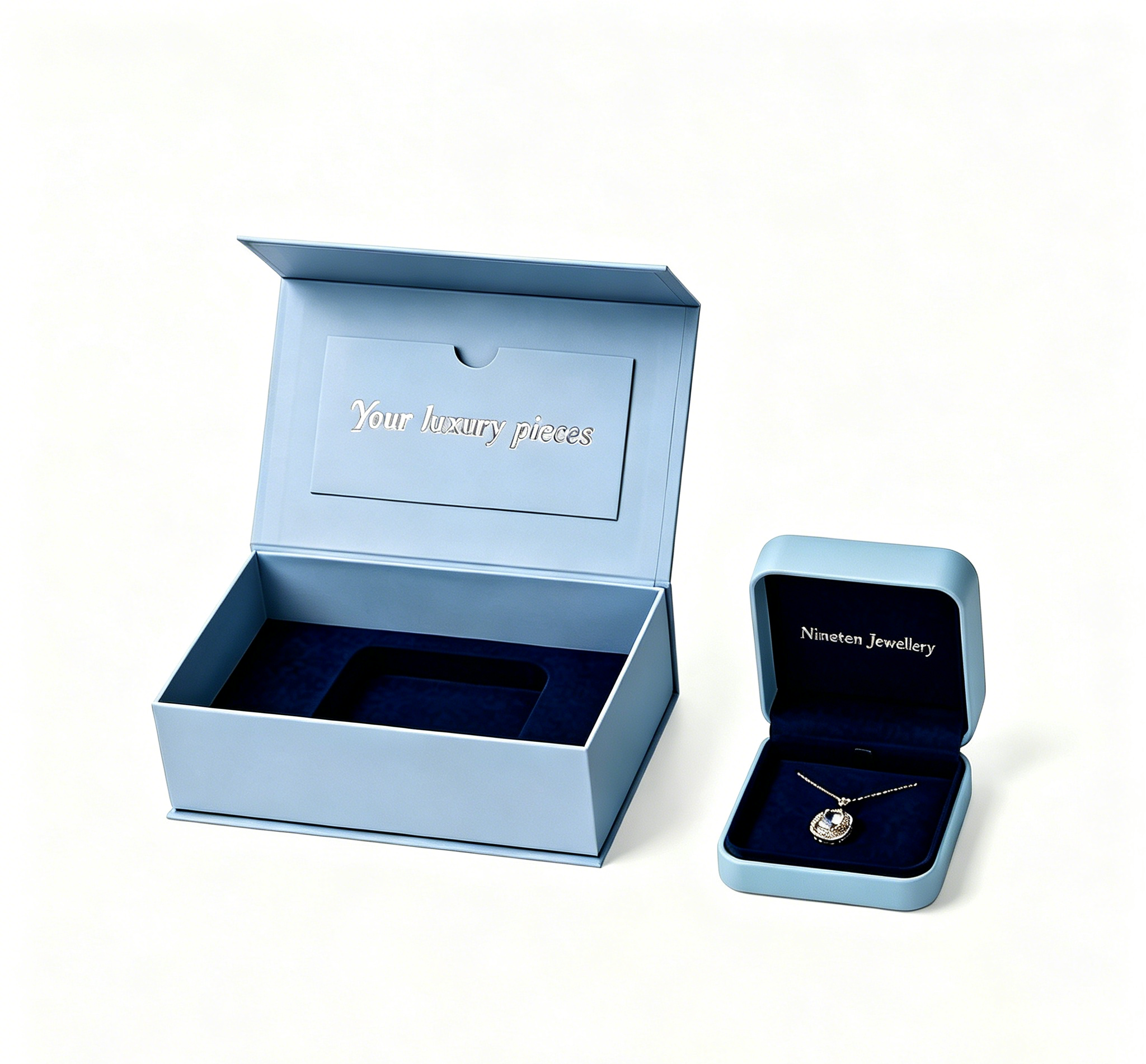 Premium jewelry box with outer box for certificate PQ356