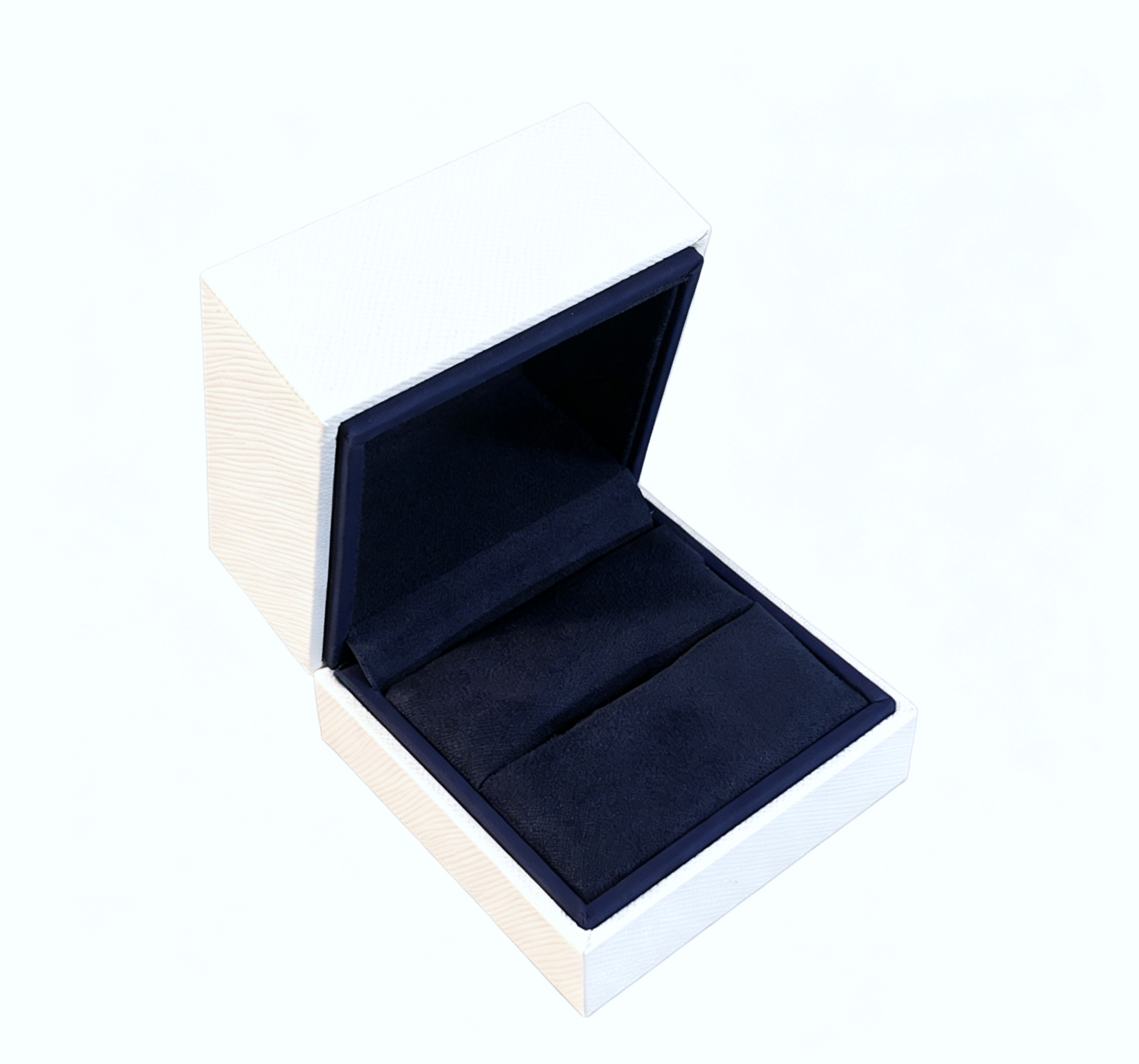 Double layered design cross-patterned exquisite ring box BL093