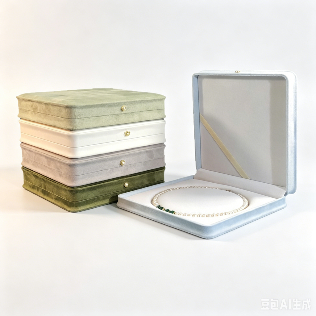 Minimalist well-crafted pearl necklace box 4 colors BN477