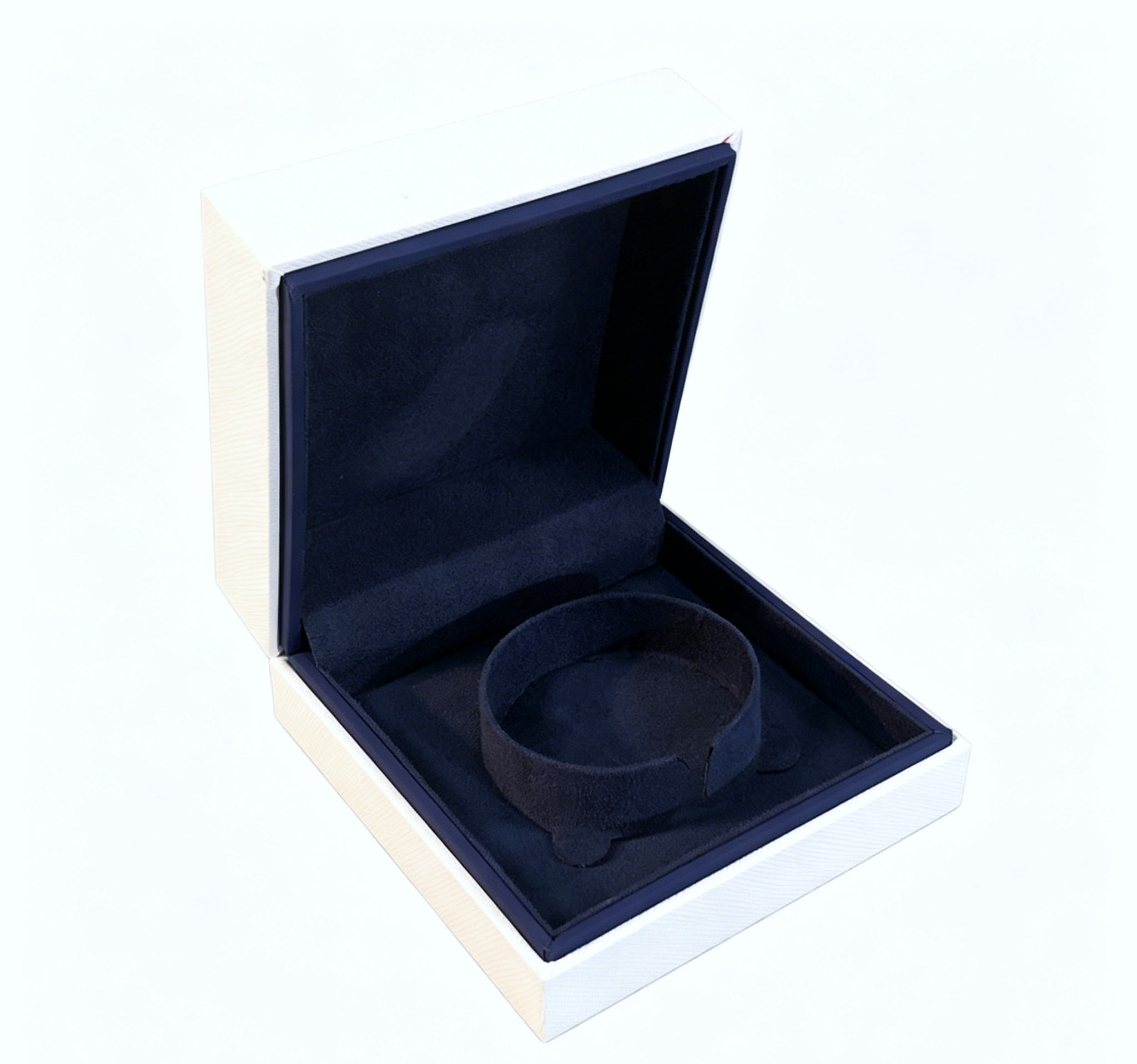 Double layered design cross-patterned exquisite ring box BL093