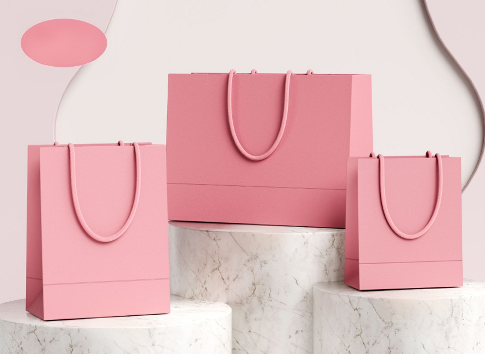 hot selling personalizable simple design paper bag 9 colors SP209