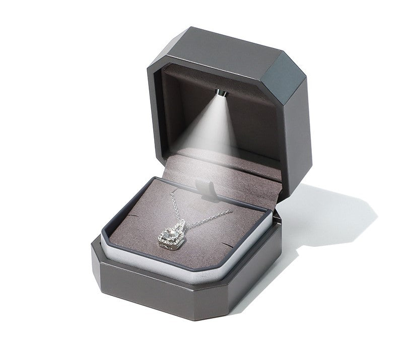 Exquisite design luxury jewellery packaging ring box with LED light L342
