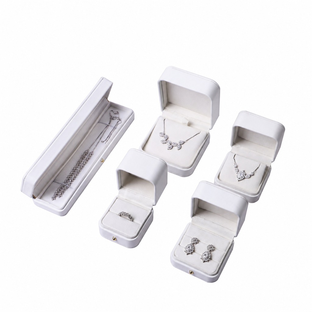 4 colors Pu leather material customizable ring box BL631