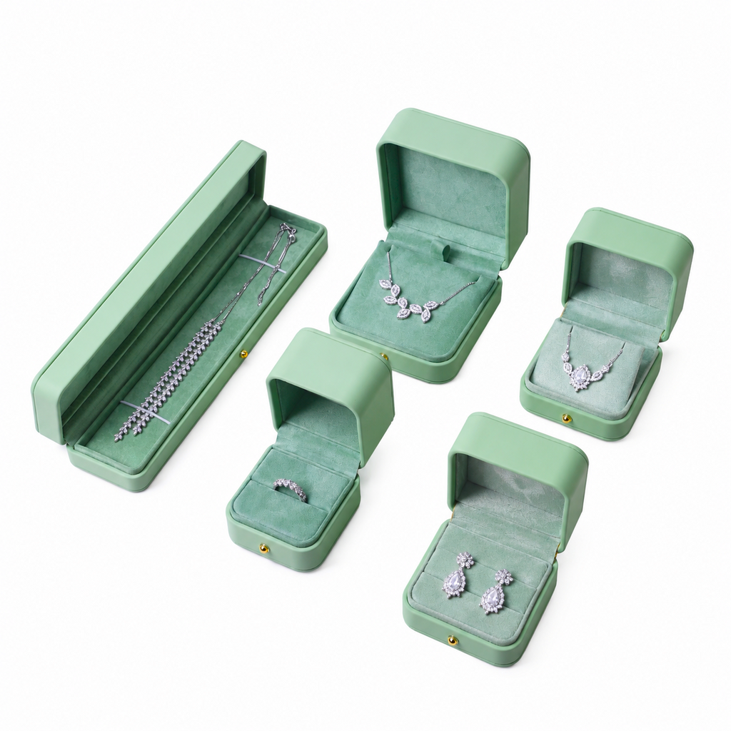 4 colors Pu leather material customizable ring box BL631
