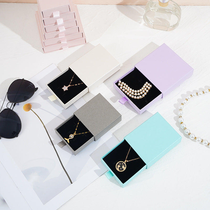 Convenient sliding design multiple color 2.5cm height paper box EC742