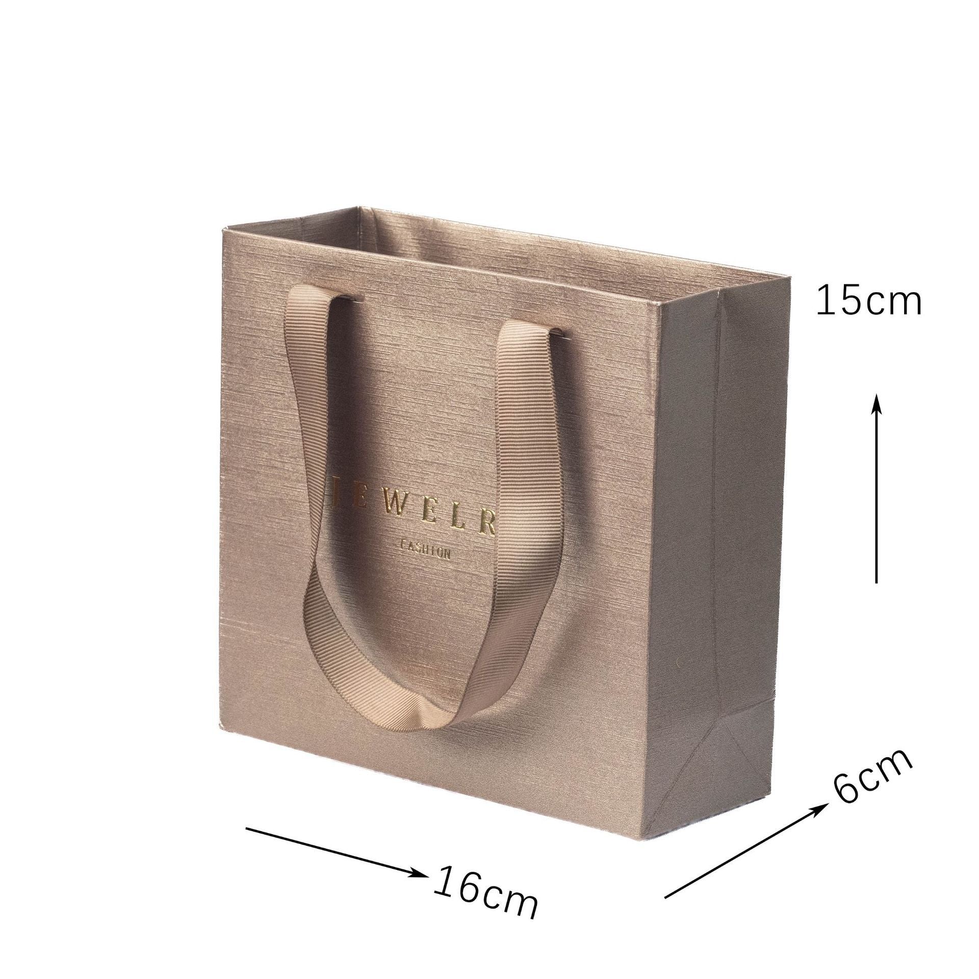 Classic silk champagne color leather ring box BL031
