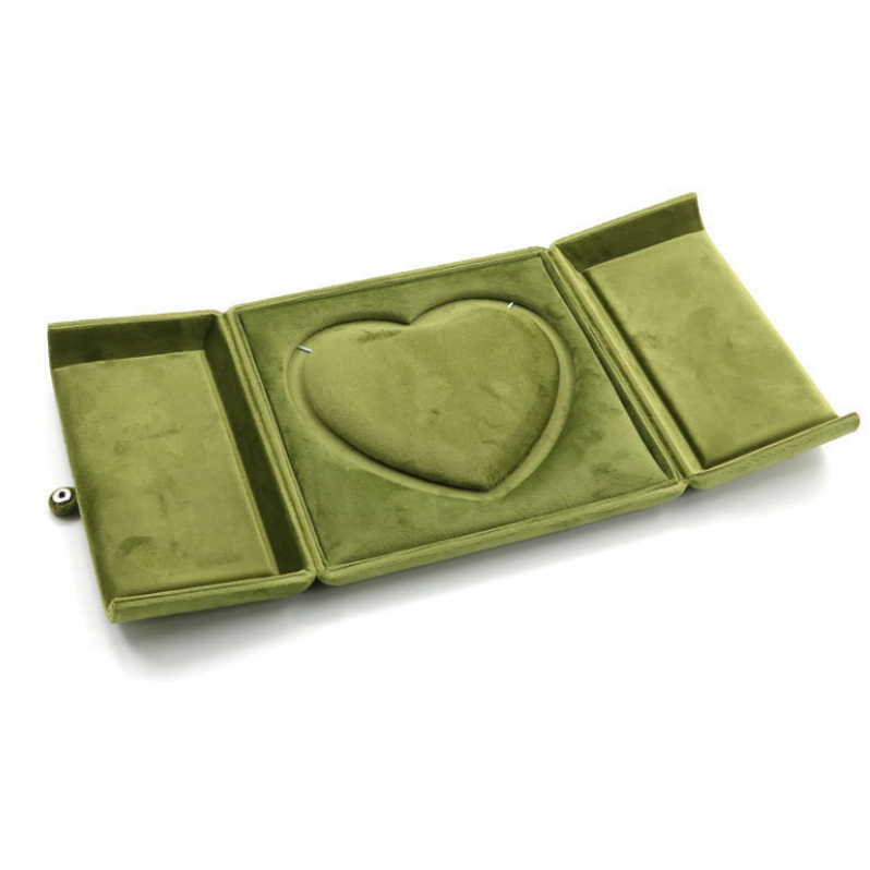 Silk velvet antique style ring box 3 colors BV235