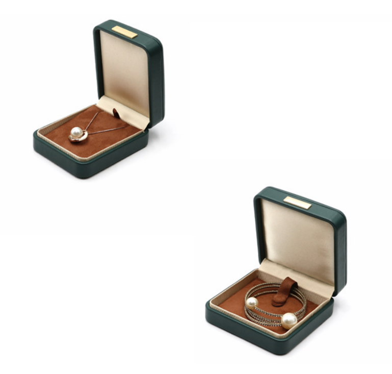 Arched style Pu leather ring box with gold plate 3 colors BL087