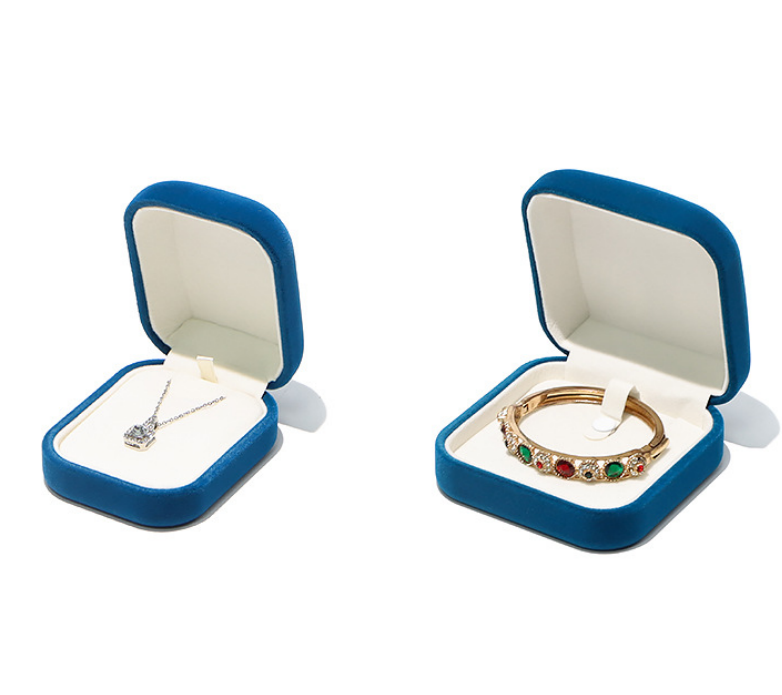 Round shape plush velvet ring box 4 colors BV647