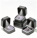 Fine quality painted grey color ring box with LED light LK860