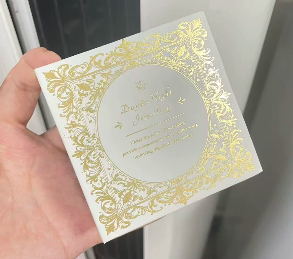 Book shape hot selling paper box gold foiled pattern EC458
